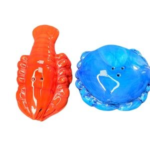 Burton + BURTON Nantucket 2007 Crab Lobster Salt Pepper Shakers Coastal Nautical
